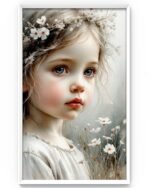 Calm Girl with Flowers – Soft Artistic Portrait