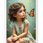 Little Girl with Butterfly – Enchanting Dreamlike Touch