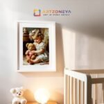Little Girl with Teddy Bear – Warm Childhood Atmosphere - Image 2