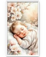 Sleeping Child Among Flowers – Soft Romantic Calm Art