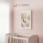 Sleeping Child Among Flowers – Soft Romantic Calm Art - Image 2